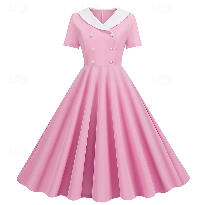 Retro Vintage 1950s Dress Swing Dress Fancy Dress Women's Carnival Masquerade Daily Wear Bachelorette Party Adults' Dress Homecoming Dresses2