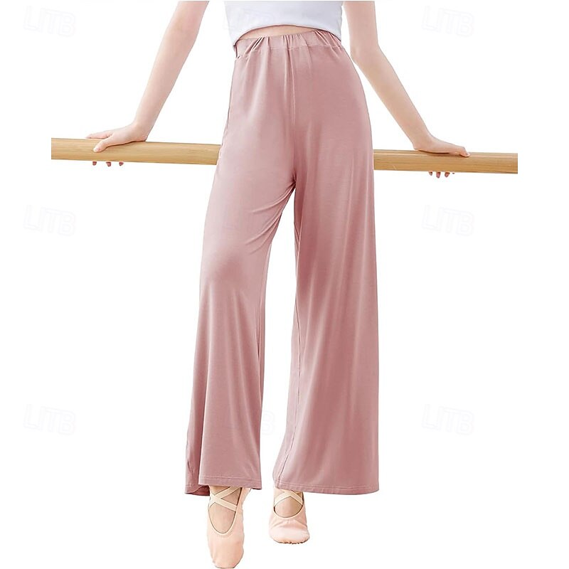 Modal Teen Girls Women Palazzo Dance Pants Wide Leg Loungewear for Ballet Work Out Yoga2