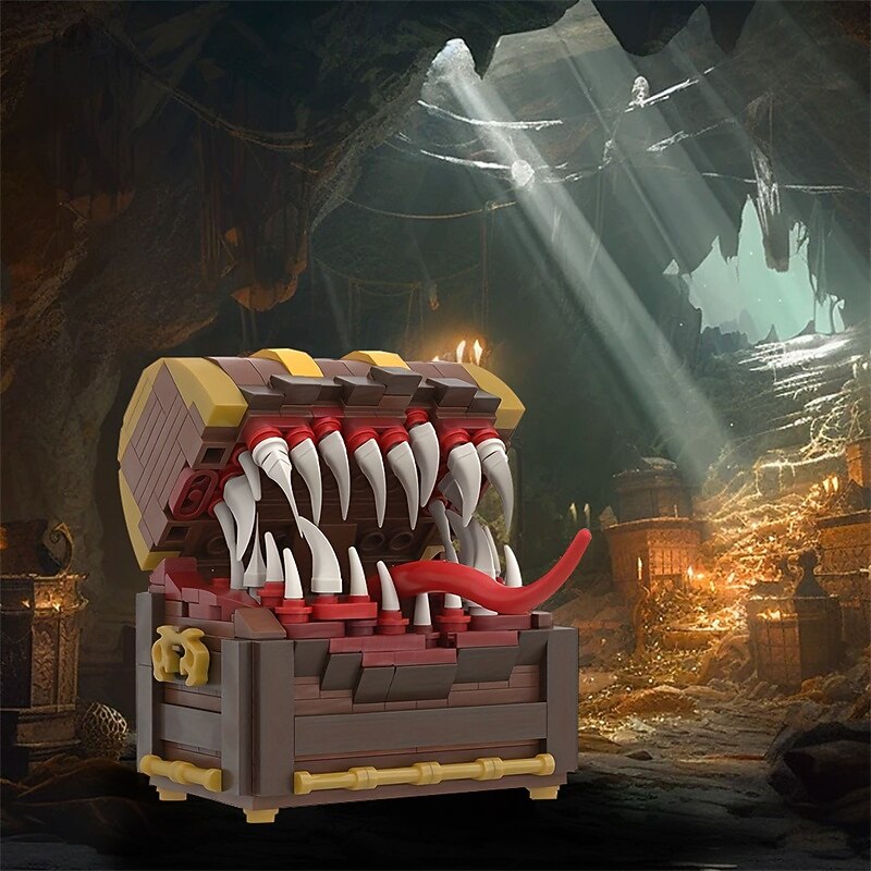 Games Series Mimic Treasure Chest Building Blocks Set for Adult Kids Toys(340PCS)2