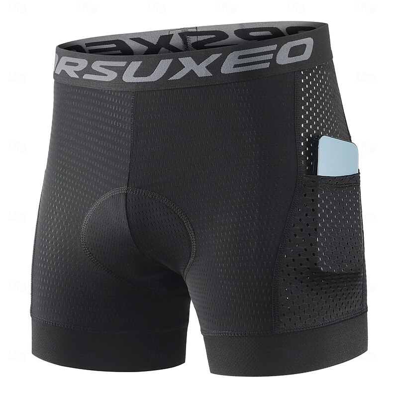 Arsuxeo Men's Letter & Number Cycling Road Shorts Cycling Underwear Shorts Cycling Pants Bike Underwear Shorts Padded Shorts / Chamois Form Fit Mountain Bike MTB Road Bike Cycling Sports Reduces2