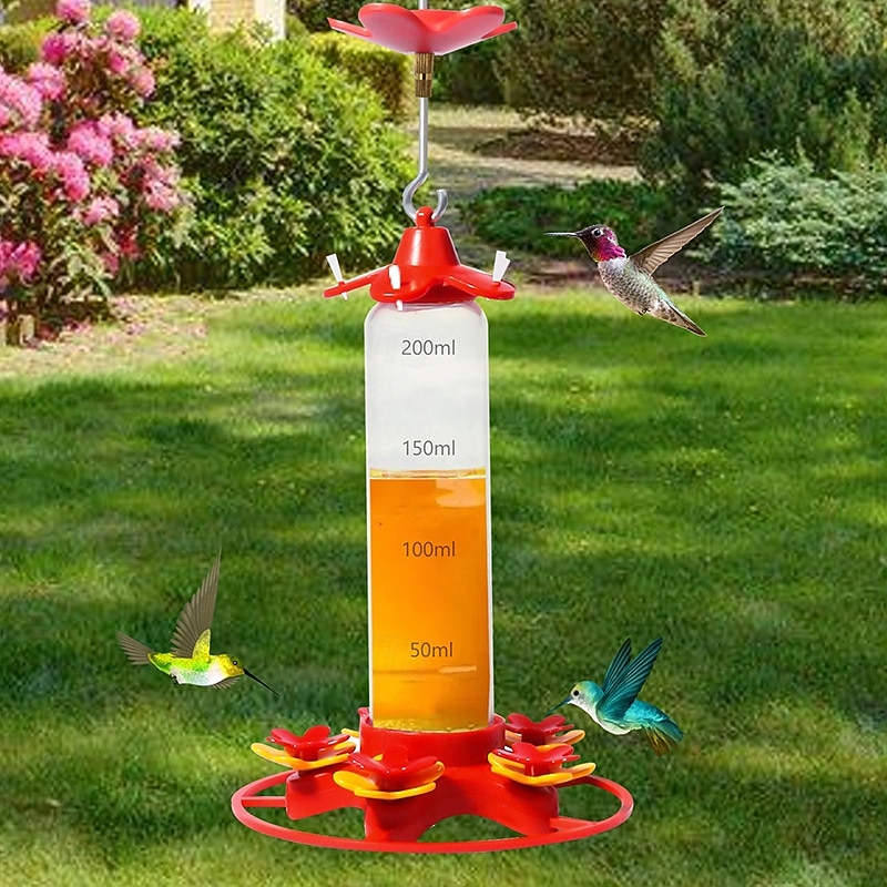 Hummingbird Feeder, Leak Proofnd Circular Perch 5 Feeding Ports for Outdoors, Deck, Patio2