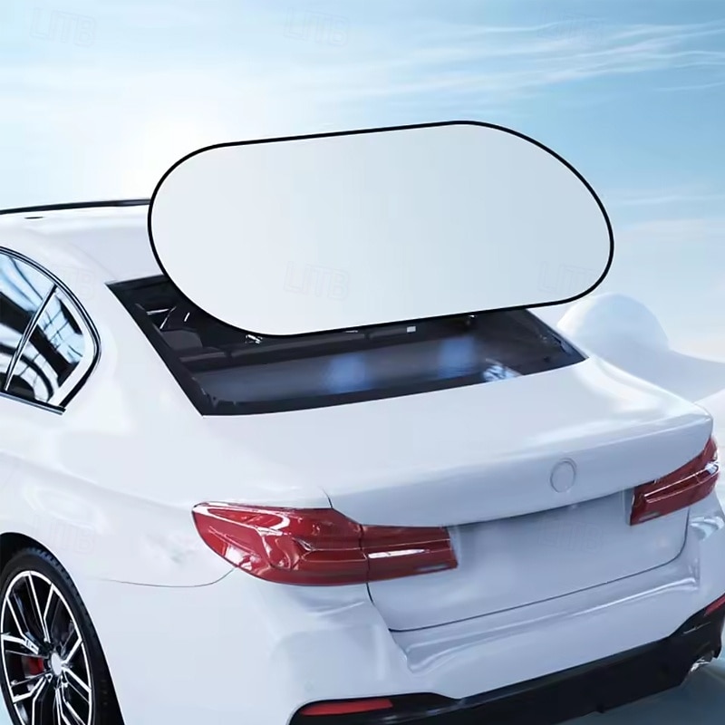Car Sun Shade UV Protection Folding Auto Rear Window Sunshade Universal Car Window Visor with Suction Cups