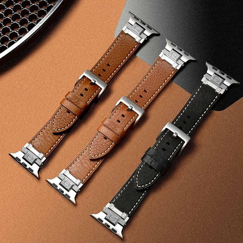 Solo Loop Compatible with Apple Watch band 38mm 40mm 41mm 42mm 44mm 45mm 49mm Adjustable PU Leather Strap Replacement Wristband for iwatch Ultra 2 Series 9 8 7 SE 6 5 4 3 2 1
