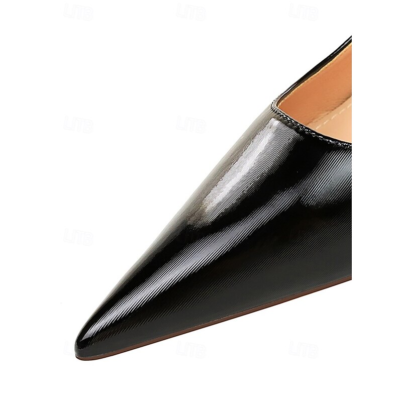 Green Patent Leather Pointed Toe Pumps for Women – Elegant Kitten Heel Shoes for Formal Events and Office Wear4