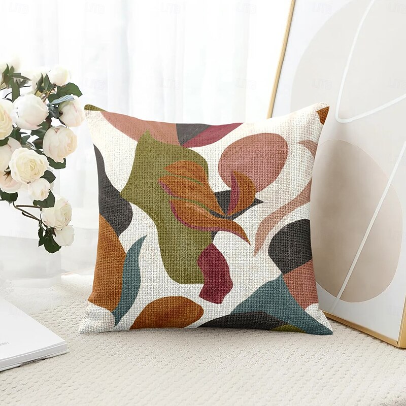 Painting Flower Decorative Toss Pillows Cover 1PC Soft Square Couch Cushion Case Pillowcase for Bedroom Livingroom Sofa Chair