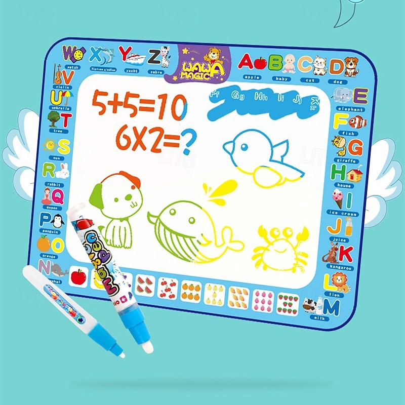 Extra-Large Reusable Water Painting Mat Extra-Large Reusable Water Painting Mat - Colorful Doodle Canvas for Youngsters & Family Fun Creative Art Activity Blanket4