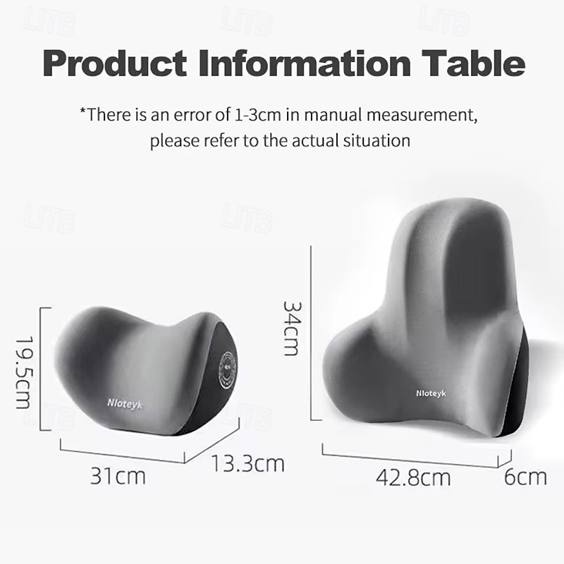 1 PC / 2 PCS Car Neck Headrest Pillow Memory Foam Waist Cushion Lumbar Support Backrest Travel Neck Cushion Protection Car Vehicle Supplies2