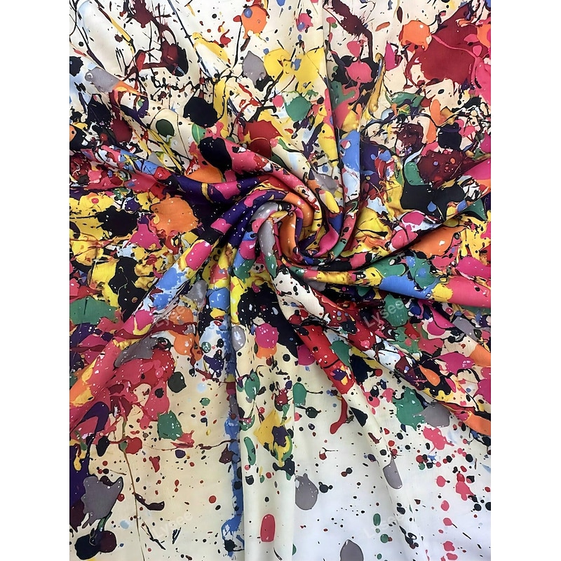 Women's T Shirt Ombre Casual Short Sleeve Round Neck Regular Tops Daily Print Purple Beige Summer4