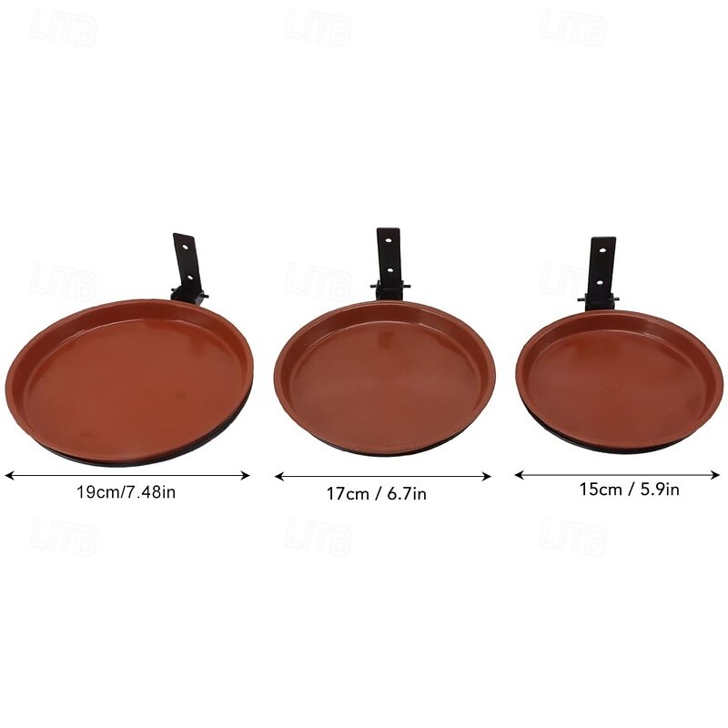 Tree Mounted Bird Feeder Bird Bath Installed on Wooden Fence Wall Tree Deck Stakes with Heavy Duty Iron Ring, Trees, Deck,Indoor and Outdoor Walls3