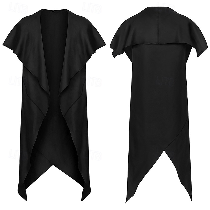 Retro Vintage Medieval Renaissance Cape Shawls Witch Wizard Archery Solid Color Fancy Dress Men's Women's Walpurgis Night Masquerade LARP Adults' Shawl2
