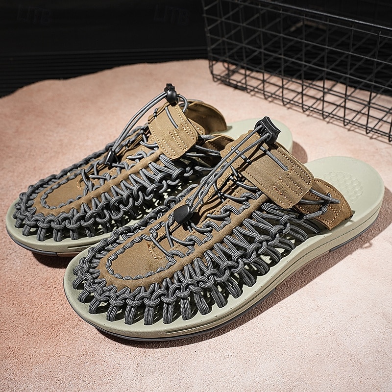 Men's Outdoor Sports Sandals, Adjustable Lace-Up Design with Breathable Mesh and Durable Sole for Hiking, Walking and Summer Adventures4