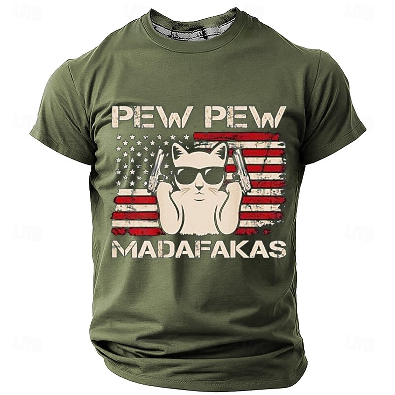 Veterans Day Men's Patriot Patriotic Veteran Funny Slang T Shirt Short Sleeve T shirt 3D Print Crew Neck Shirt Fashion Daily Street Daily Black Blue Green Summer Spring Clothing Apparel S M L XL XXL2