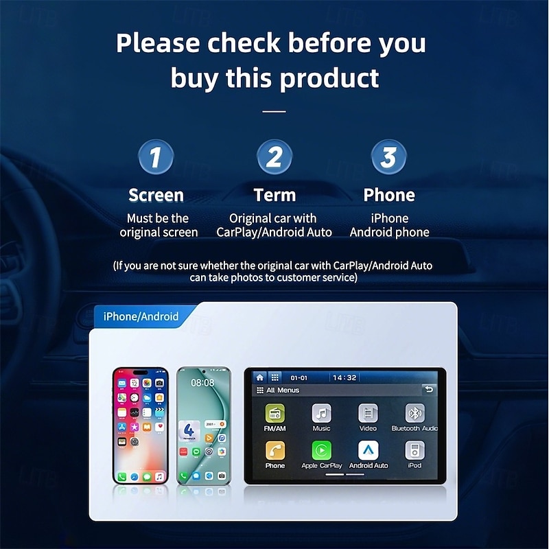 Carlinkit X2HC Carplay Wireless Adapter Smart Wireless CarPlay Android Auto USB Dongle Auto Connection OTA Upgrade Plug & Play3