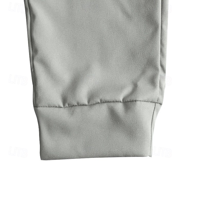 Men's Cargo Pants Cargo Trousers Joggers Trousers Drawstring Elastic Waist Front Pocket Plain Comfort Soft Full Length Party Business Daily Fashion Streetwear Black White4