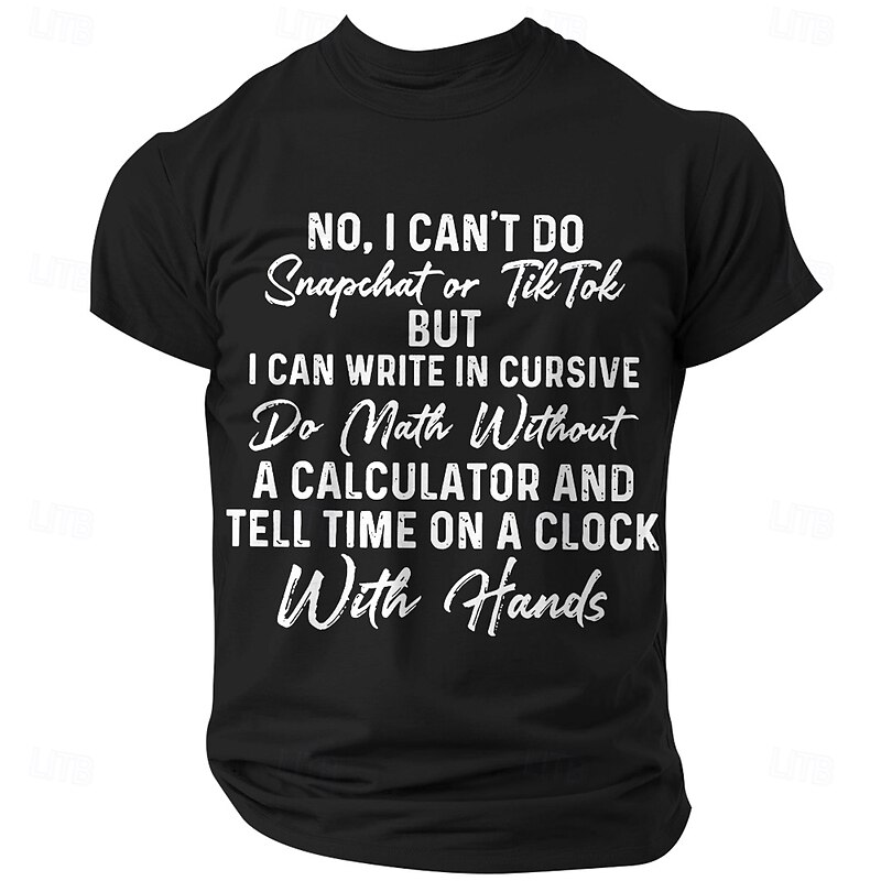 Men's Funny Slang T Shirt 100% Cotton Short Sleeve Graphic Shirt Black Army Green Dark Blue Comfortable Tee Vacation Street Fashion Designer Clothing