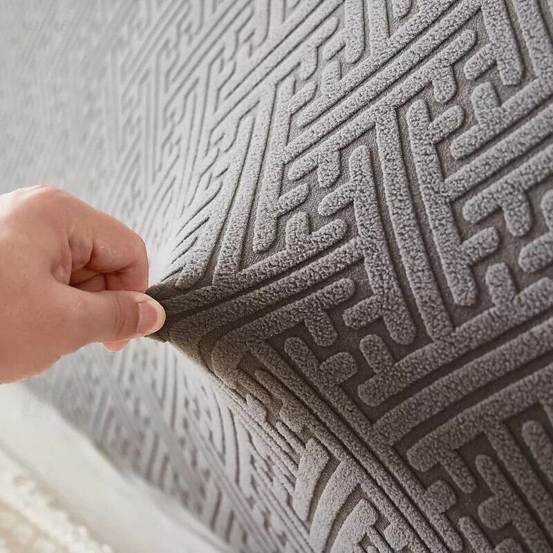 Stretch Bed Headboard Cover Slipcover Solid Color Dustproof Bed Head Protector Cover4