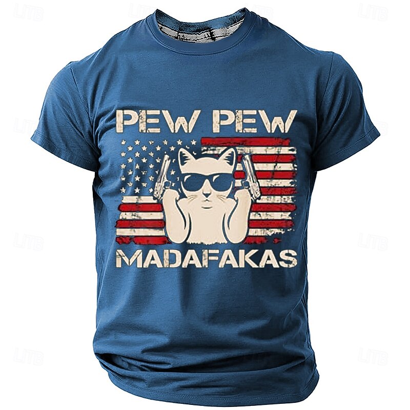 Veterans Day Men's Patriot Patriotic Veteran Funny Slang T Shirt Short Sleeve T shirt 3D Print Crew Neck Shirt Fashion Daily Street Daily Black Blue Green Summer Spring Clothing Apparel S M L XL XXL