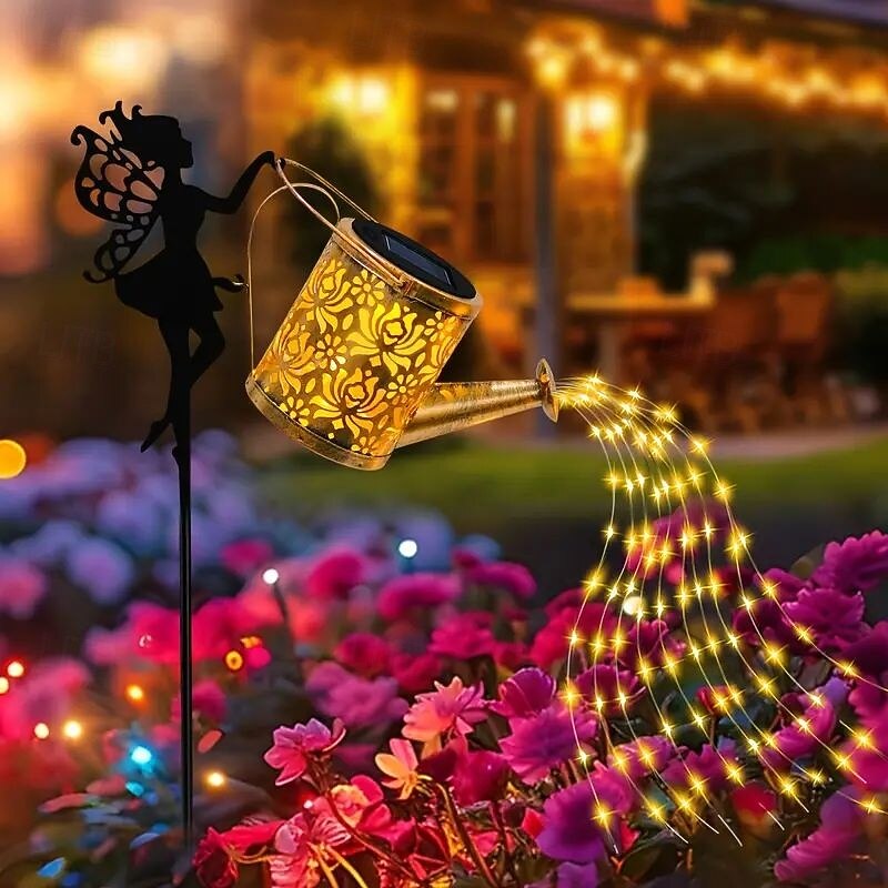 Outdoor Waterproof Solar Garden Lights Fairy Kettle Light Lawn Lamp Christmas Garden Swimming Pool Garden Outdoor Camping Atmosphere Decor Lighting2
