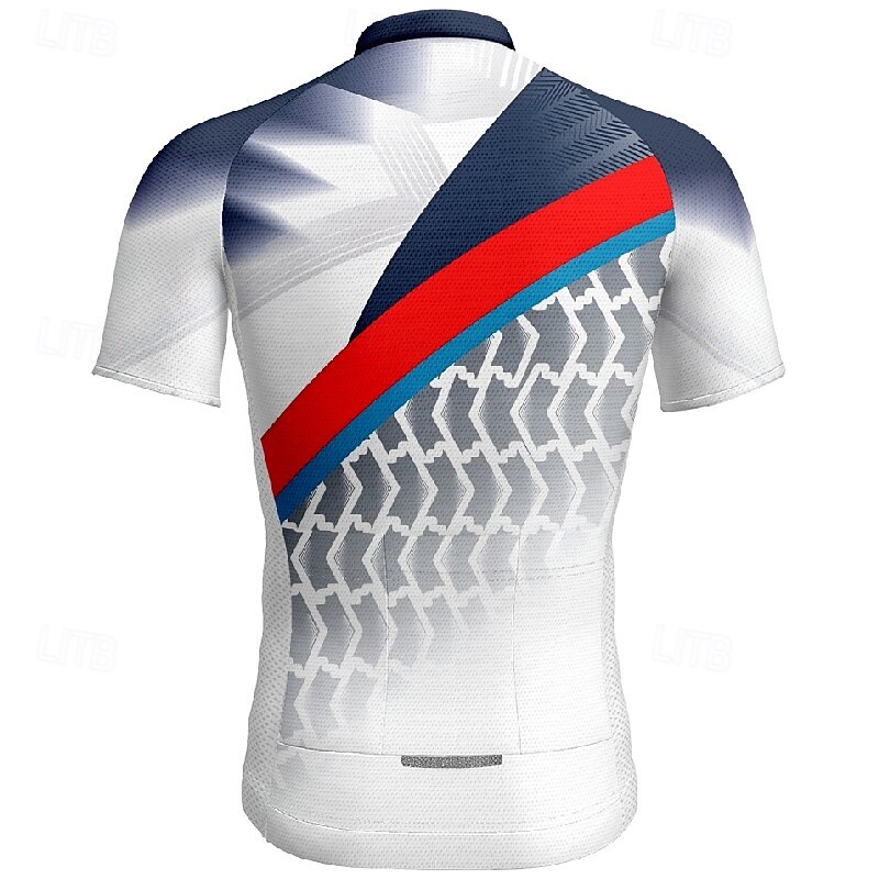 Men's Cycling Jersey Geometric Short Sleeve Bike Tee Tshirt Jersey with 3 Rear Pockets Mountain Bike MTB Quick Dry Anatomic Design Wicking Breathable Sports Forest Green Yellow Blue Clothing Apparel2