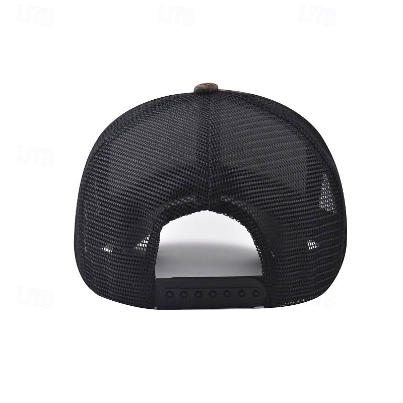 Men's Baseball Cap Sun Hat Trucker Hat Mesh Cap Black Golden Poly / Cotton Blend Adjustable Fashion Daily Wear Festival Letter Printed Letters Casual / Daily4