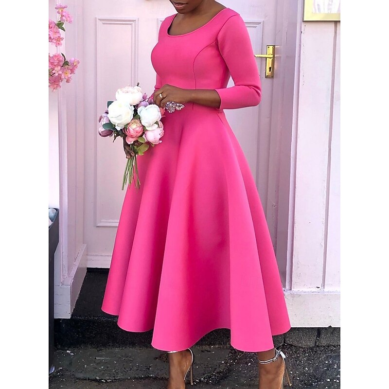 Kentucky Derby Women's Midi Dress A Line Dress Fit And Flare Dress Elegant Party Cocktail Wedding Guest Engagement Cocktail Party Regular Fit Graphic Sleeveless V Neck Black White Red Fuchsia Summer2