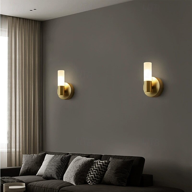 Indoor Wall Lamp LED Warm White Modern Brass Up Down Wall Sconce Decorative Light Fixture 110-240V 5W for Bedroom Bathroom Living Room3