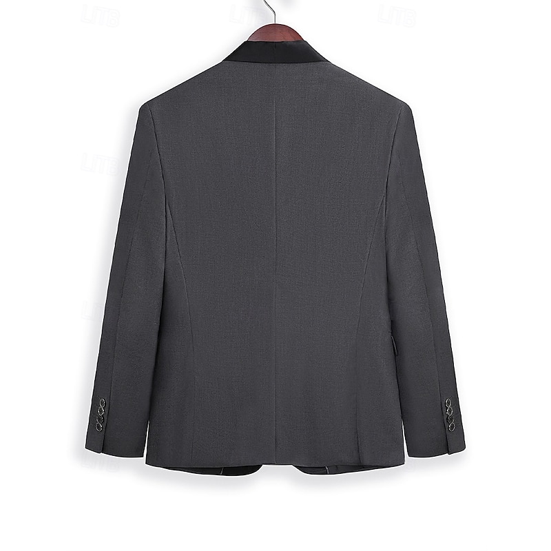 Men's Wedding Party Suits Sky Blue Green Fashion Daily Solid Colored Tailored Fit 2 Piece Single Breasted One-button4