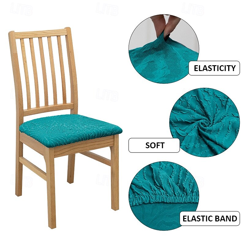 Stretch Dining Chair Seat Cover Fabric Stretch Chair Cushion Seat Cushion Slipcover Dining Room Kitchen3