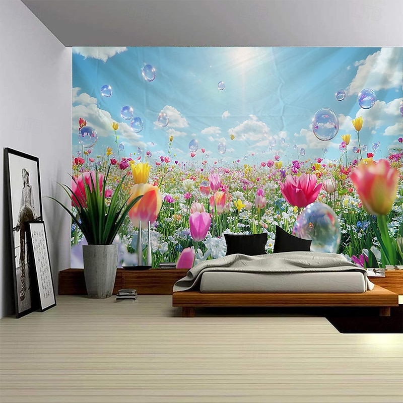 A spring plant or flower Tapestry Wall Art Large Tapestry Mural Decor Photograph Backdrop Blanket Curtain Home Bedroom Living Room Decoration3