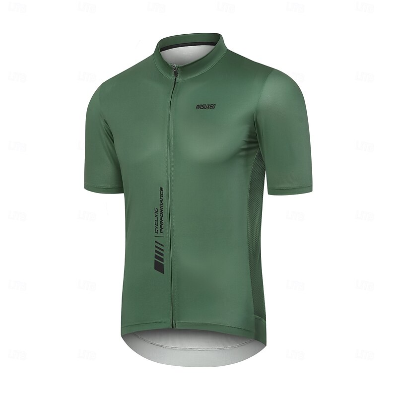 Men's Cycling Jersey Solid Color Letter & Number Short Sleeve Bike Jersey Top with 3 Rear Pockets Mountain Bike MTB Road Bike Cycling Fast Dry Reflective Strips Wicking Elastic Sports Violet White4