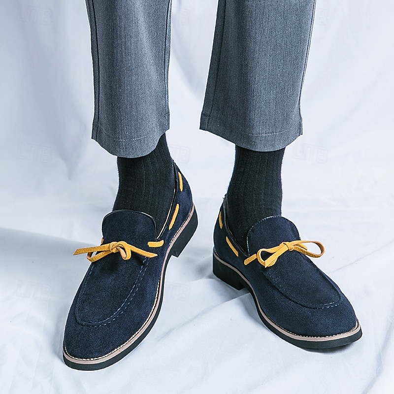 Men's Blue Loafers - Suede Faux Leather with Tassel Detailing, Stylish and Comfortable Slip-On Shoes for Men, Perfect for Casual, Office and Everyday Wear2