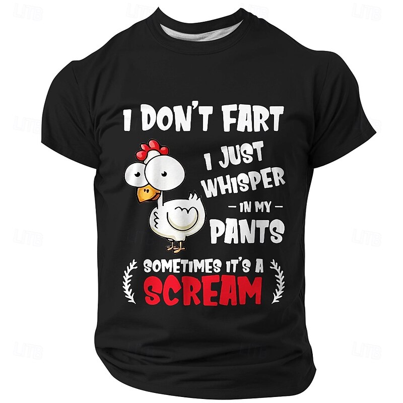 Men's Funny T Shirt Short Sleeve T shirt 3D Print Crew Neck Shirt Fashion Daily Street Daily Black Blue Khaki Summer Spring Clothing Apparel S M L XL XXL XXXL4