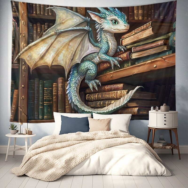 Magic Class Dragon Hanging Tapestry Wall Art Large Tapestry Mural Decor Photograph Backdrop Blanket Curtain Home Bedroom Living Room Decoration