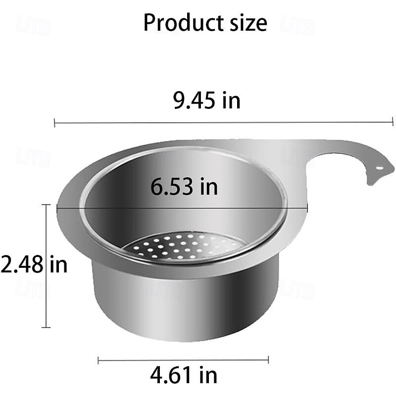Stainless Steel Drain Basket for Kitchen Sink, Multifunctional Swan Drain Strainer Basket, Faucet Hanging Fruits Strainer Colander, Food Filter Basket, Vegetables Draining Basket3
