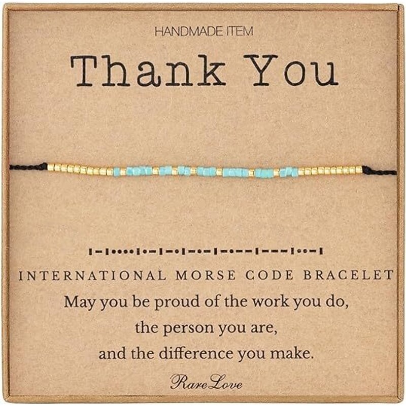 Gifts for Coworkers You'll be Missed Morse Code Beaded Bracelet for Woman Leaving Job,Going Away Gift for Coworker Women Friend,Retirement Gifts Waterproof Secret Message Bracelets4