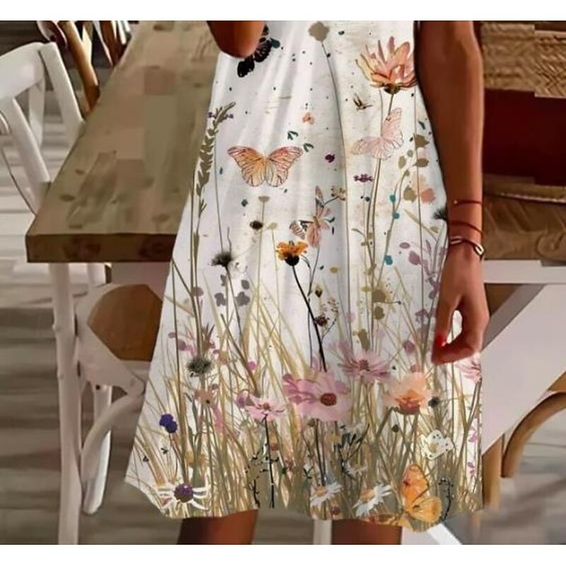 Women's Mini Dress Petite Dress T Shirt Dress Tee Dress Sundress A Line Dress Elegant Vintage Stylish Vacation Birthday Casual Regular Fit Floral Graphic Paisley Short Sleeve V Neck Pearl3