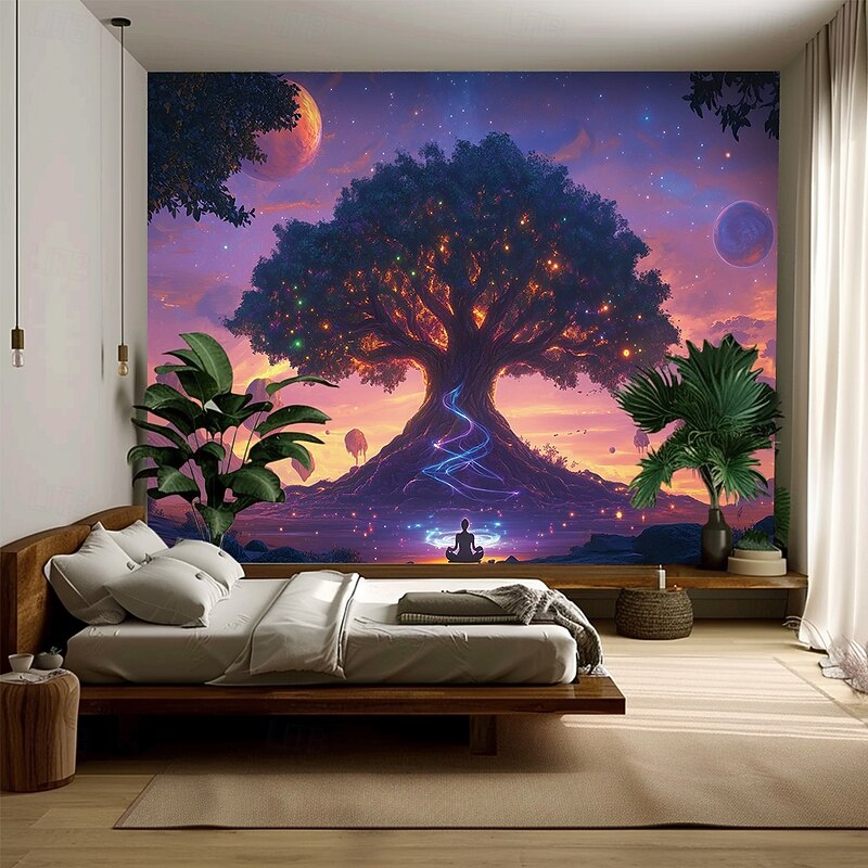 Mandala Hanging Tapestry Tree of Life Wall Art Large Tapestry Mural Decor Photograph Backdrop Blanket Curtain Home Bedroom Living Room Decoration4