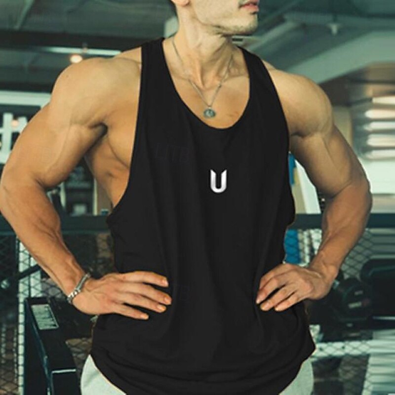 Men's Tank Top Vest Top Undershirt Sleeveless Shirt Sleeveless Crew Neck Summer Plain Fashion Designer Basic Quick Dry Vacation Street Going out Black White Light Green Top Tee for Men2