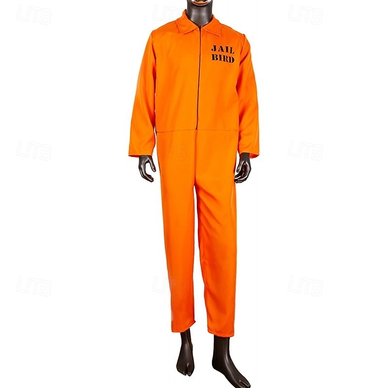 Prisoner Career Costumes Halloween Cosplay Costume Outfits Halloween Group Couples Costumes Outfits Cosplay Adults' Men's Women's Halloween Masquerade Party Masquerade Bachelorette Party Easy