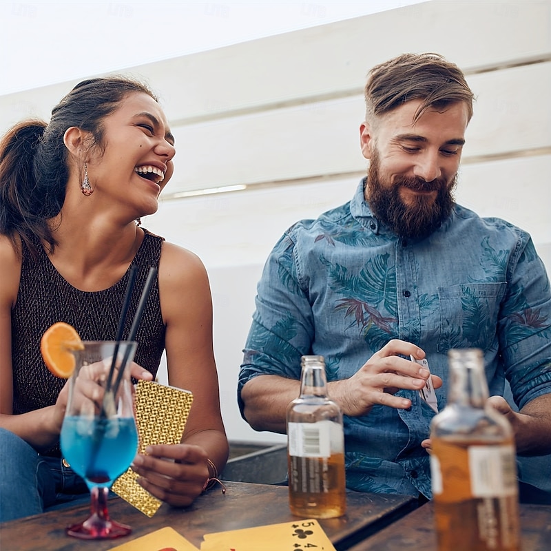 Deluxe Handcrafted Waterproof Minimalist Playing Cards - Premium PVC Poker Deck for Adults with Classic Style Ideal for Gatherings and Entertainment Activities in a Sturdy Boxed Set3