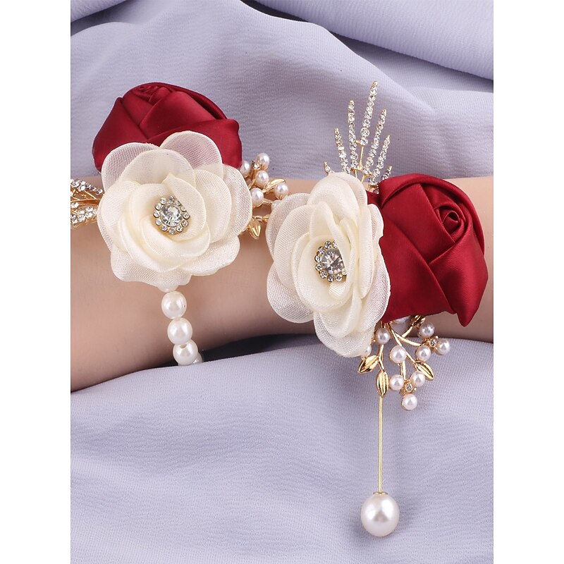 Wedding wrist flowers Wrist Corsages Wedding / Event / Party PVC (Polyvinylchlorid) Flower Style3