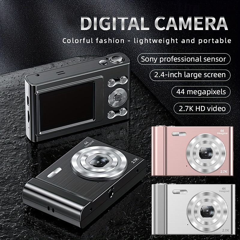 48MP 4K HD Digital Camera 2.4in Screen 16X Zoom Photo Video Photography Cameras Birthday Chirstmas Gift For Kids