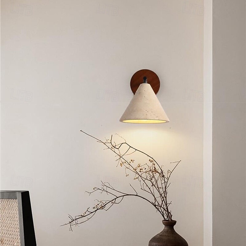 Wabi-Sabi Wall Sconce Yellow Travertine Natural Stone LED Lighting Fixture Indoor Lighting 85-265V2