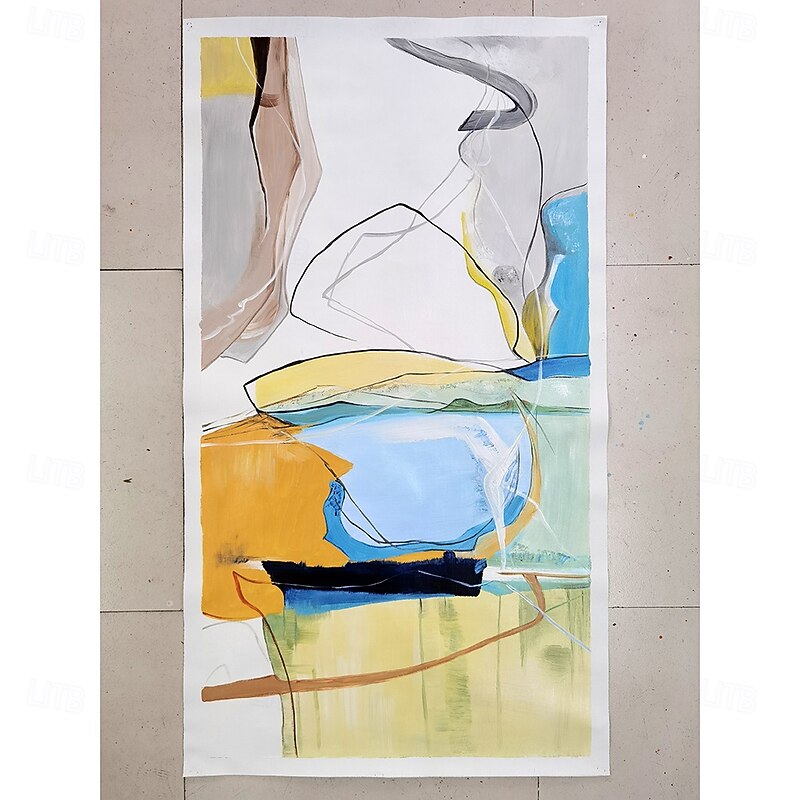 Mintura Handmade Abstract Oil Paintings On Canvas Wall Art Decoration Modern Landscape Picture For Home Decor Rolled Frameless Unstretched Painting3