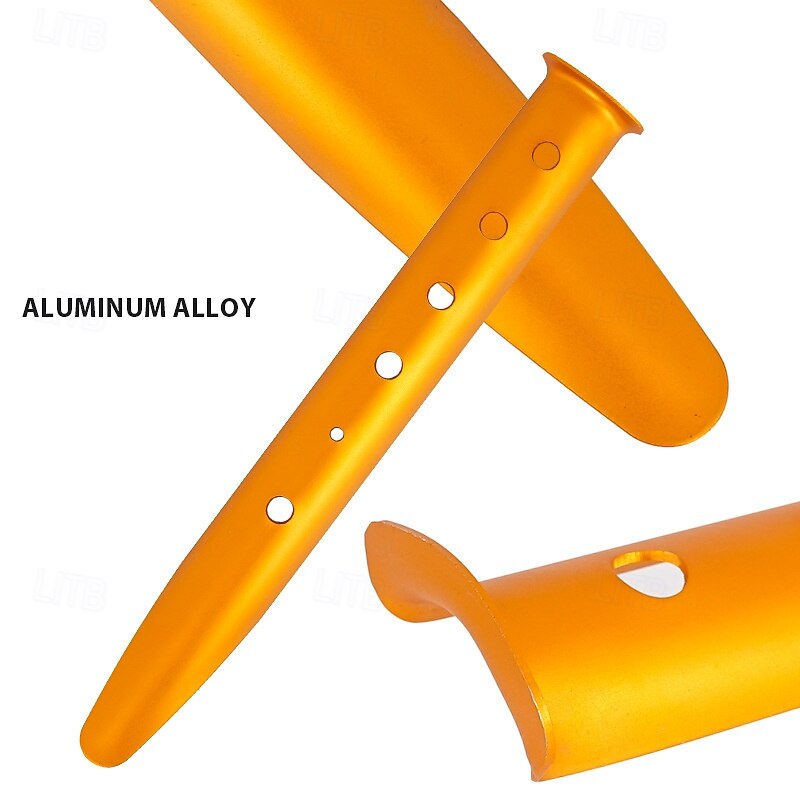 1Pc/4Pcs Heavy Duty Tent Pegs - 31cm Aluminum Alloy U-Shaped Stakes for Secure Camping & Backpacking3