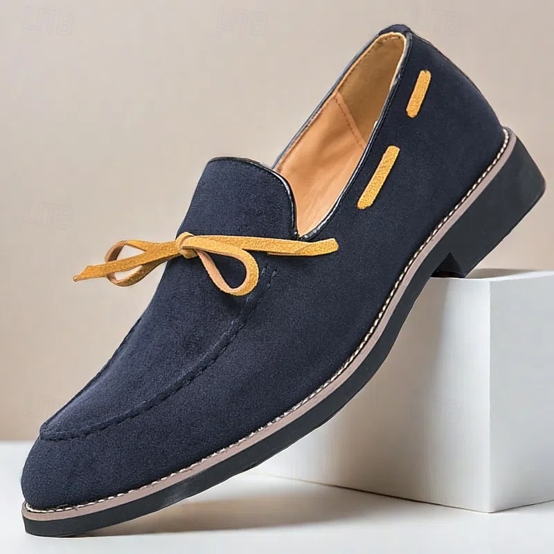 Men's Blue Loafers - Suede Faux Leather with Tassel Detailing, Stylish and Comfortable Slip-On Shoes for Men, Perfect for Casual, Office and Everyday Wear