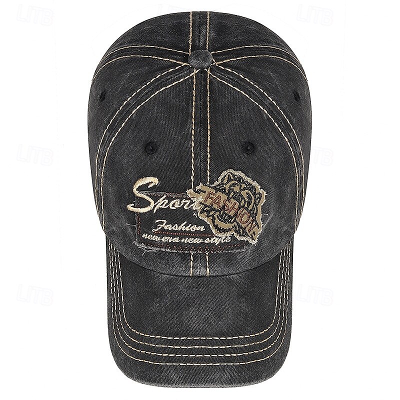 Men's Baseball Cap Sun Hat Trucker Hat Black Wine Cotton Embroidered Fashion Casual Daily Weekend Solid / Plain Color Adjustable Sunscreen Breathable3