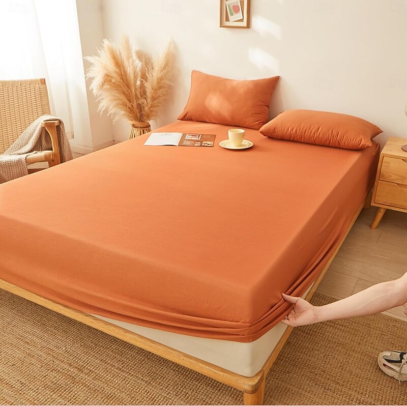 Fitted Sheet,Mattress Protector,Soft Wrinkle & Fade Resistant-Bottom Sheet,Fitted Mattress Pad Cover with Deep Pocket4