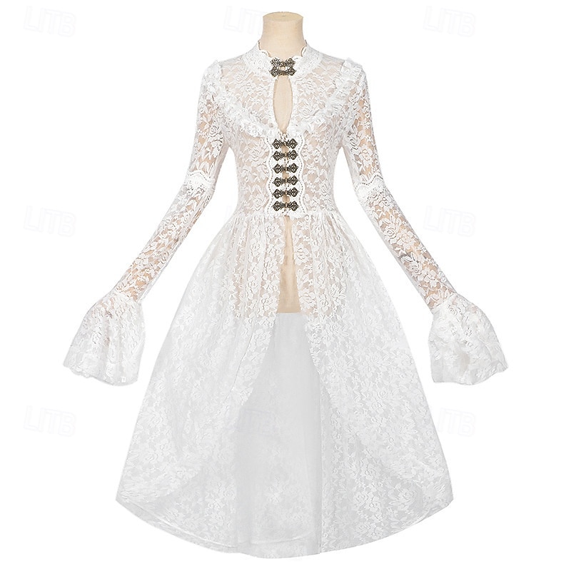 Retro Vintage Punk & Gothic Dress Masquerade Vampire Lace Fancy Dress Women's Fantasy Halloween Carnival Masquerade Halloween Event / Party Adults' Dress2