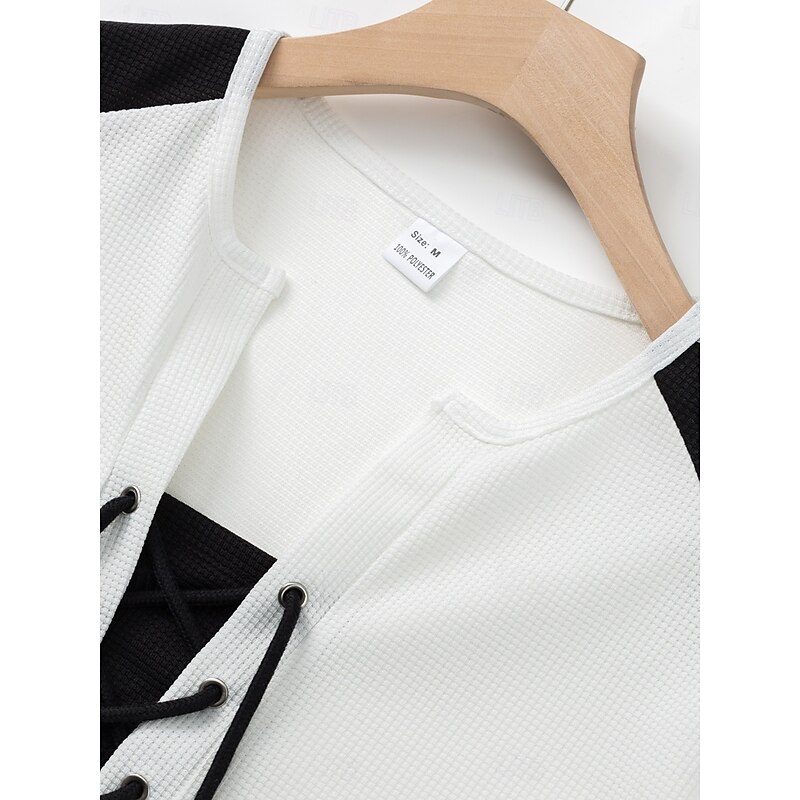 Men's Henley Shirt Tee Short Sleeve Shirt Tee Top Short Sleeve Crewneck Summer Color Block Solid / Plain Color Fashion Designer Fashion Vacation Street Going out Wine Black White Top Tee for Men4